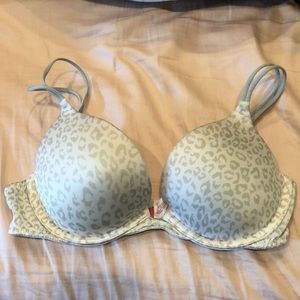 Victoria’s Secret PINK Push Up, White Leopard, 34B